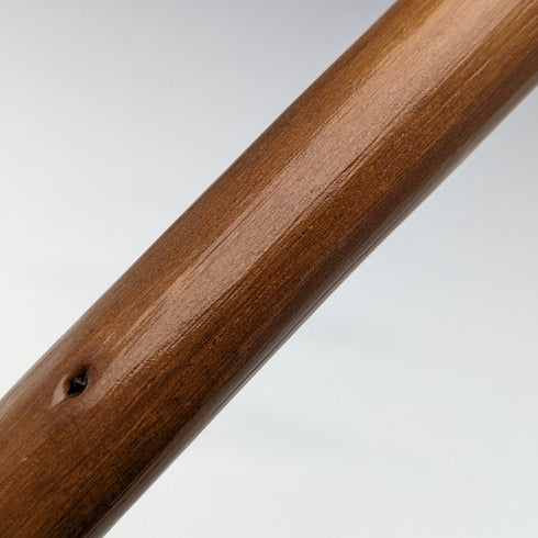 復古男式瑞士旅遊手杖棕色軸 94 厘米